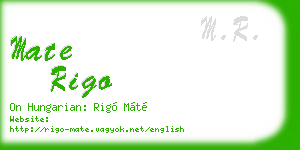 mate rigo business card